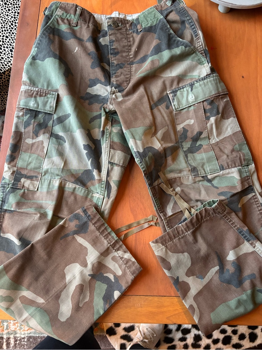 Vintage US Military M81 Woodland Camo BDU Cargo Pants - Distressed Streetwear
